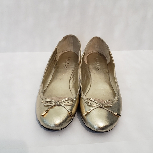 Lauren Ralph Lauren Shoes - LAUREN Ralph Lauren Gold Ballet Flats Miriam